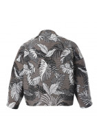 Kurze Jacke mit Monstera-Jackenfutter