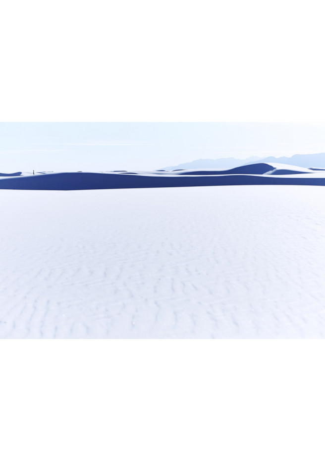 Contemplant l'infini de sables blancs, New Mexico