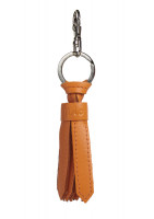 Porte-clefs franges en cuir surpiqué