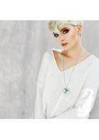 Collier sautoir avec oiseau origami impression 3D chaîne colorée