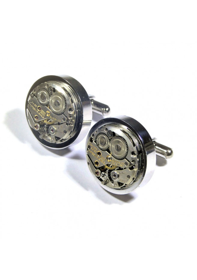 Cufflinks, former Swiss watch old Zodiac movement