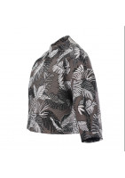 Kurze Jacke mit Monstera-Jackenfutter