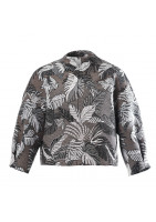 Kurze Jacke mit Monstera-Jackenfutter