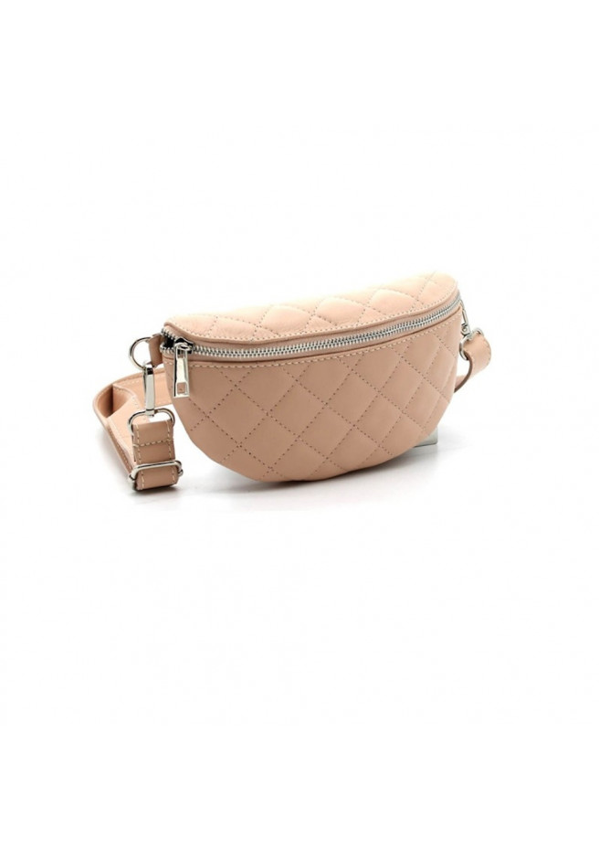 Sac pochette banane en cuir matelassé a porter à la taille