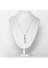 Necklace with Swiss old watch movement Baume & Mercier year 20, with rubies and labradorite