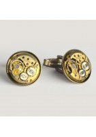 Cufflinks with old swiss watch movement Duward