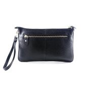 Leather clutch, with shoulder strap