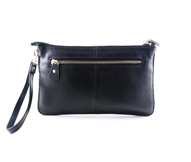 Sac pochette en cuir, avec bandoulière