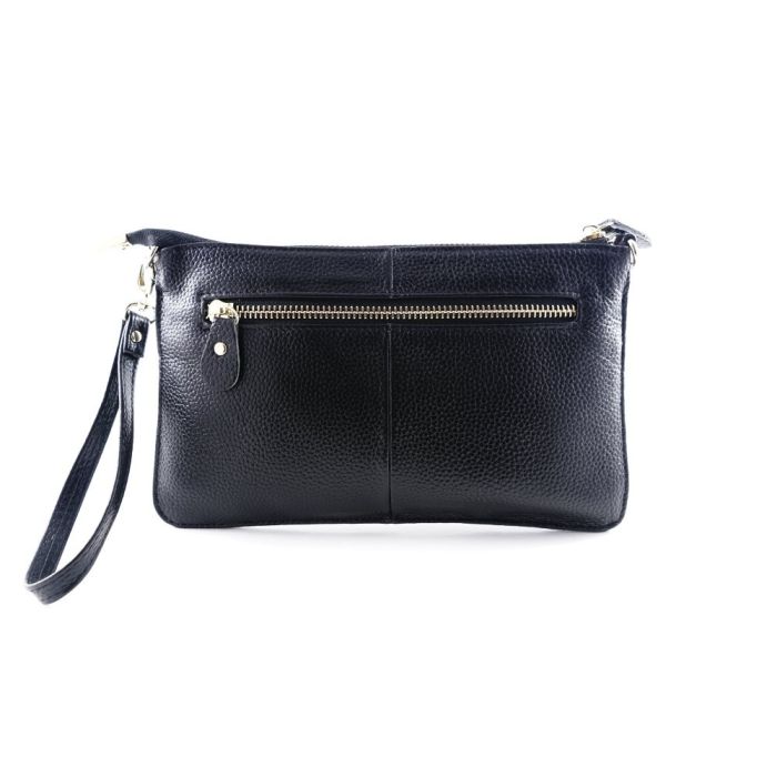 Sac pochette en cuir, avec bandoulière