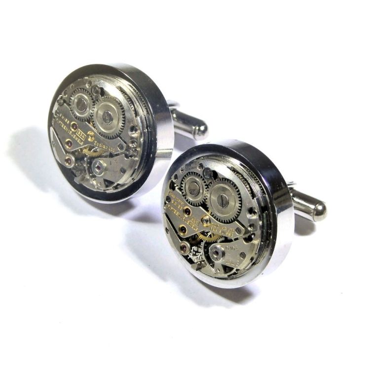 Boutons de manchette, mouvements d’ancienne montre suisse Zodiac® 24 mm