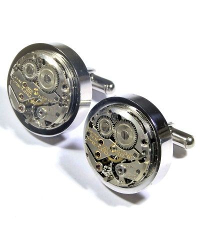 Boutons de manchette, mouvements d’ancienne montre suisse Zodiac® 24 mm