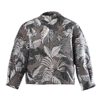 Kurze Jacke mit Monstera-Jacke