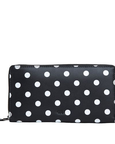 Porte-feuille en cuir à pois blanc Mio de Mira Luna