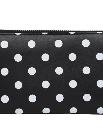 Porte-feuille en cuir à pois blanc Mio de Mira Luna