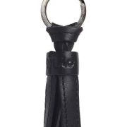 Fringed keyrings in stitched leather