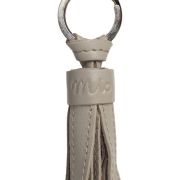 Fringed keyrings in stitched leather
