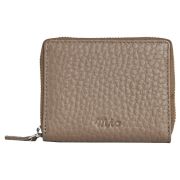 Porte-monnaie Mio Roma en cuir grainé brun taupe ou rose