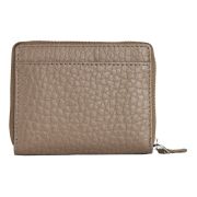 Porte-monnaie Mio Roma en cuir grainé brun taupe ou rose