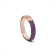 Bracelet cuir BANDLETS, design épuré, fermoir acier inoxydable plaqué or