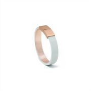 Bracelet cuir BANDLETS, design épuré, fermoir acier inoxydable plaqué or