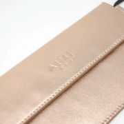 Leather mobile phone pouch with cord
