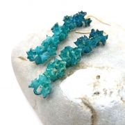 Boucle d'oreille guirlande de fleurs impression 3d crochet argent doré
