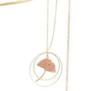 collier sautoir original de créateur de bijou impression 3d beige nude
