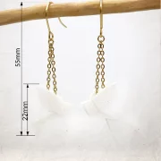 Boucle d&rsquo;oreille oiseau 3D mini birdy pendant dor&eacute;