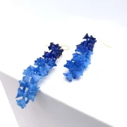 Boucle d&rsquo;oreille guirlande de fleurs impression 3d crochet argent doré