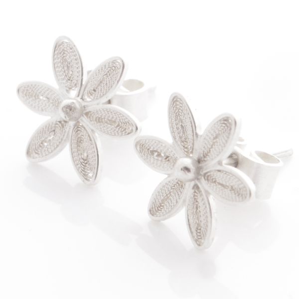 boucles d'oreilles fleur de jasmin