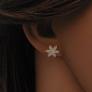 Silberne Filigran-Jasminblüten-Ohrringe