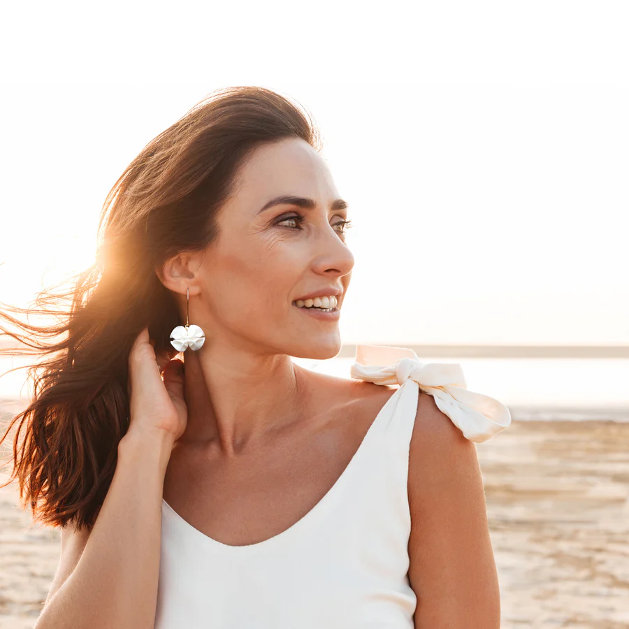 Originale 3D-Sand-Pink-Ohrringe – Bild 3