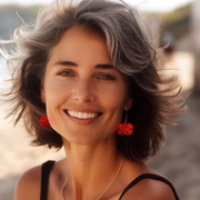 Originale 3D-Sand-Pink-Ohrringe – Bild 6