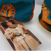 Winterärmelhandschuhe, fingerlos in Kunstpelz-Samt und farbenfrohem bedrucktem Stoff
