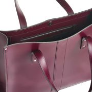Englische handgefertigte Marsala-rote Leder-Tragetasche