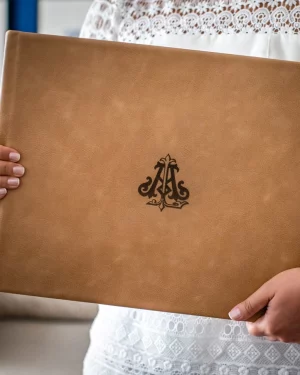 Lederbuch für Fotografie.