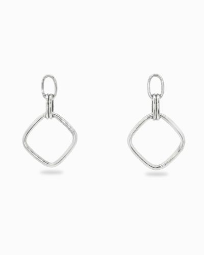 Boucles d’oreilles design carrés en argent