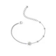 Bracelet with the emblematic Swiss flower, made of steel
