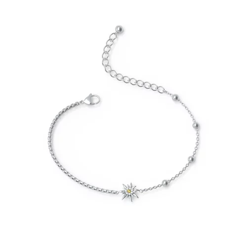 Bracelet orné d&rsquo;une fleur Edelweiss